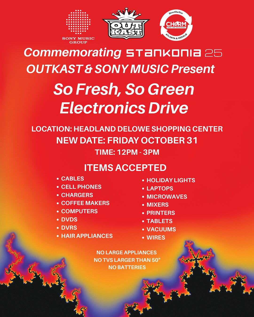 So Fresh, So Green Electronics drive - web oct 29, 2pm-5pm